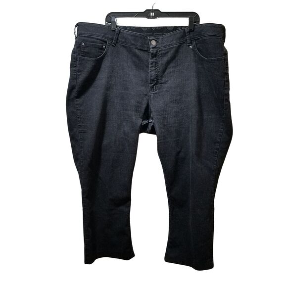 Riders Denim - Riders Jeans Women's 24W Petite Black Bootleg Stretch Denim 46x26 *READ*